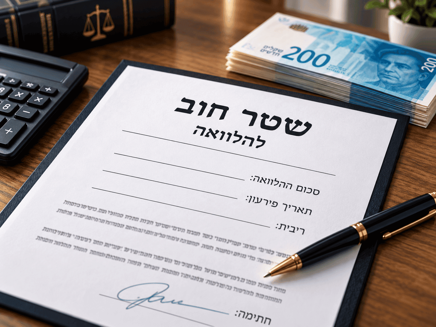 שטר חוב להלוואה